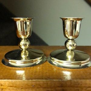 Mini brass candleholders